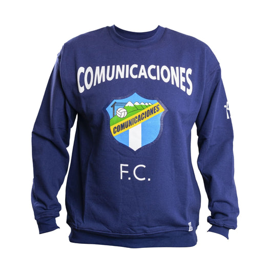 Sweatshirt Adulto Azul "Curvo Y Escudo"